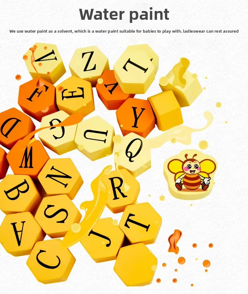 Fun Bees Wooden Stacking Toy – Educational, Parent-Child Interactive