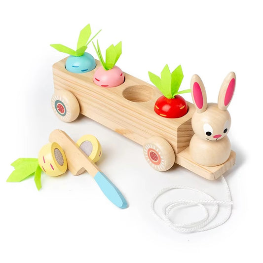 Hot Sale Radish Rabbit Wooden Puzzle – Affordable, for Kids