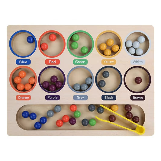 Montessori Wooden Toys – Color Sorting, Counting, Educational for Kids