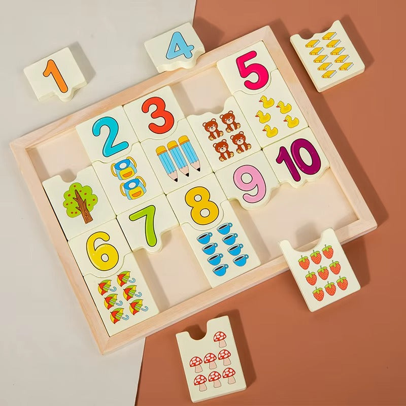 Early Education Wooden Grasp Board – Jigsaw Puzzle, Kindergarten Cognitive Matching, Kids' Learning Toy