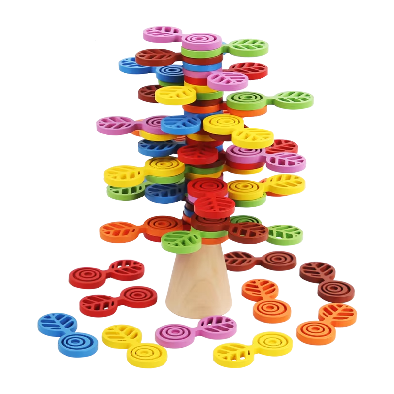 Wholesale Educational Creative Building Blocks – Tree Montessori Wooden Stacking Blocks Toys for Kids