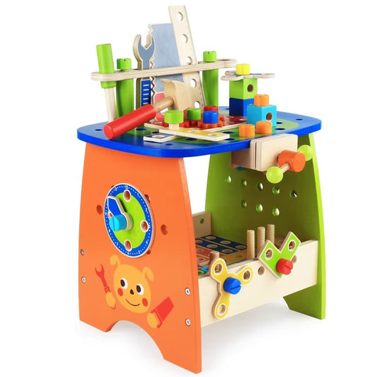 Wooden Toolbox Pretend Play Set – Montessori, Educational, Repair Simulation