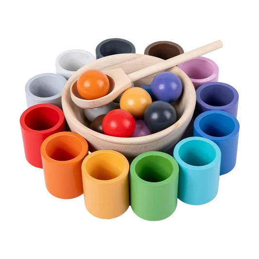 Montessori Wooden Rainbow Toy – EN71 Certified, 2-4 Years, Free Sample, Unisex