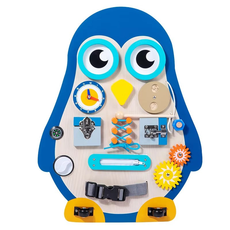 Wooden Sensory Montessori Busy Board – Activity, Educational, for Toddlers, Babies & Kids