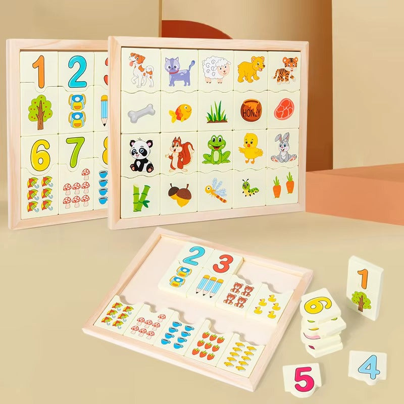 Early Education Wooden Grasp Board – Jigsaw Puzzle, Kindergarten Cognitive Matching, Kids' Learning Toy