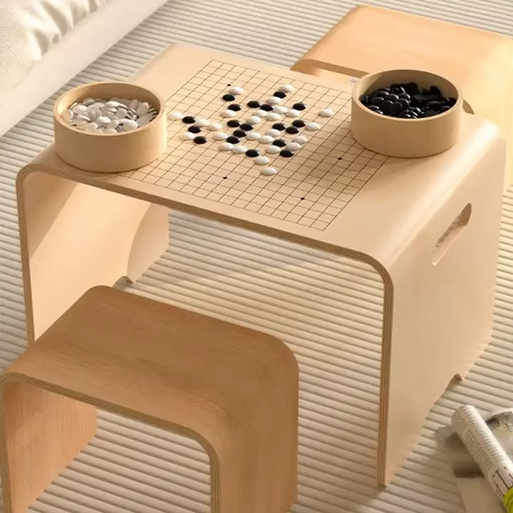 New Children's Preschool Wooden Furniture Set – Multi-functional Chess Board Activity Table & Chair Set