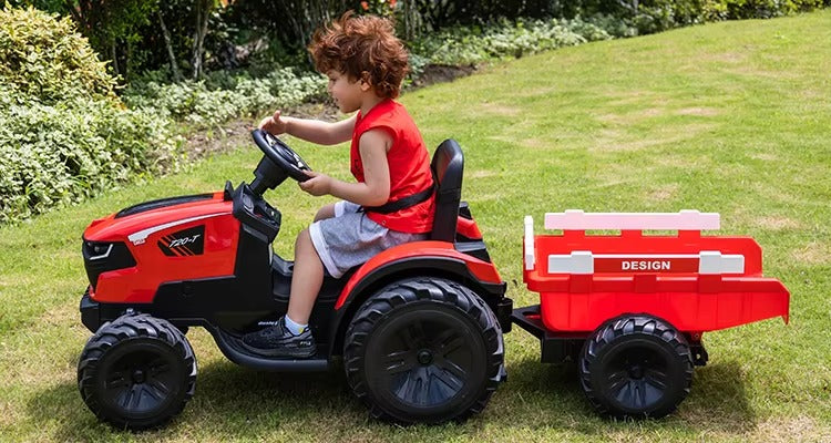 Hot Sale 24V Tractor Electric Ride-on Car – for Kids 3~8, Pedal Power, Two Motors, MP3, EVA Wheels, ASTM