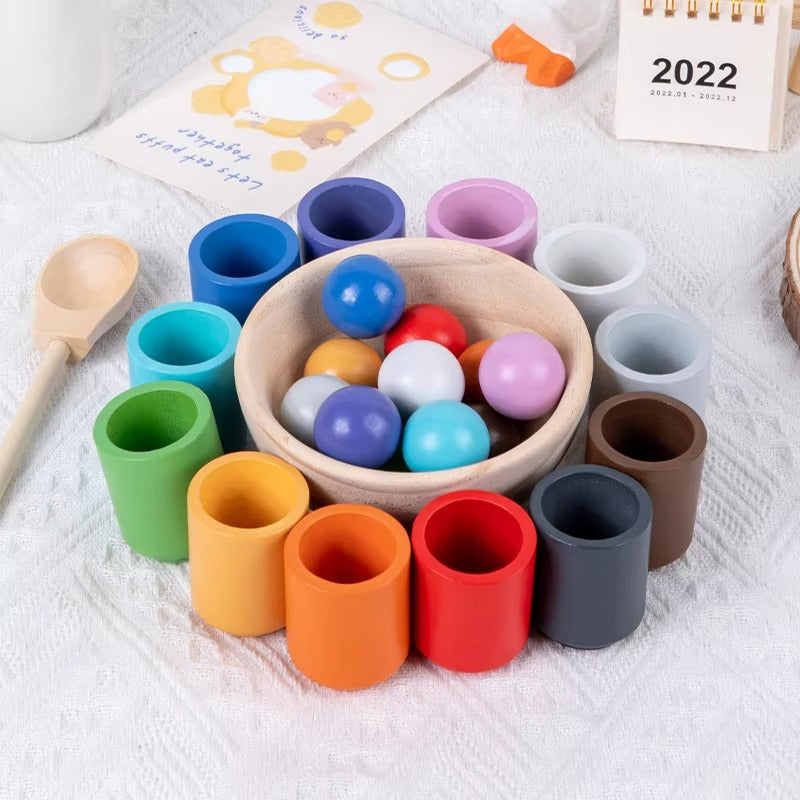 Montessori Wooden Rainbow Toy – EN71 Certified, 2-4 Years, Free Sample, Unisex