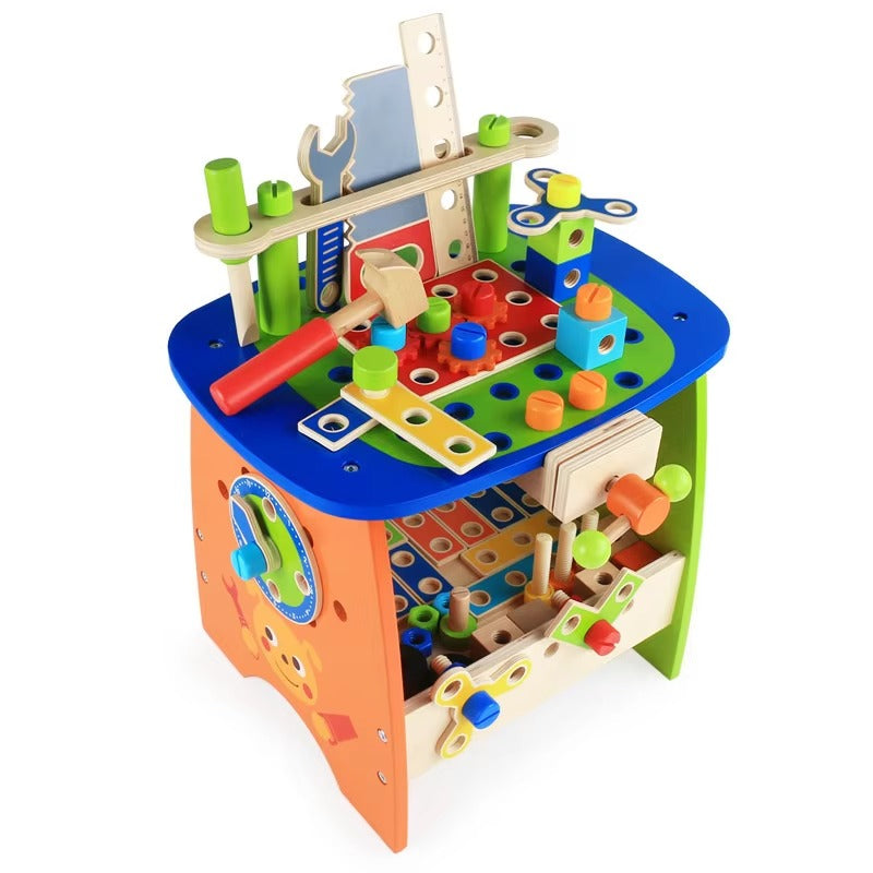 Wooden Toolbox Pretend Play Set – Montessori, Educational, Repair Simulation
