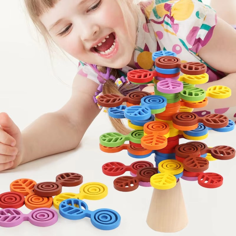 Wholesale Educational Creative Building Blocks – Tree Montessori Wooden Stacking Blocks Toys for Kids