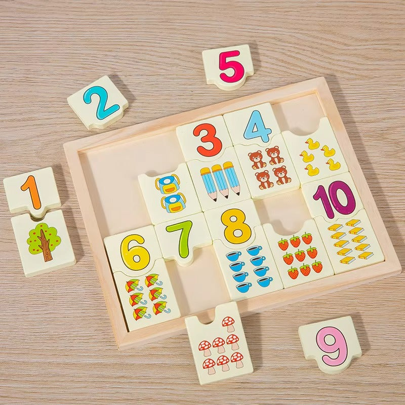 Early Education Wooden Grasp Board – Jigsaw Puzzle, Kindergarten Cognitive Matching, Kids' Learning Toy