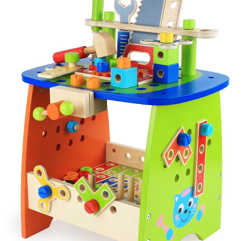 Wooden Toolbox Pretend Play Set – Montessori, Educational, Repair Simulation