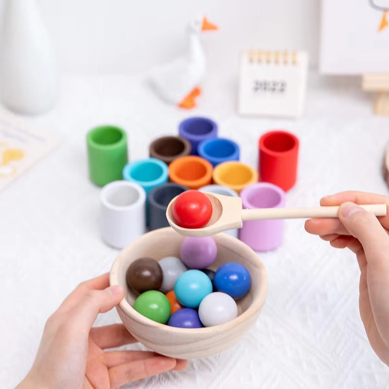 Montessori Wooden Rainbow Toy – EN71 Certified, 2-4 Years, Free Sample, Unisex
