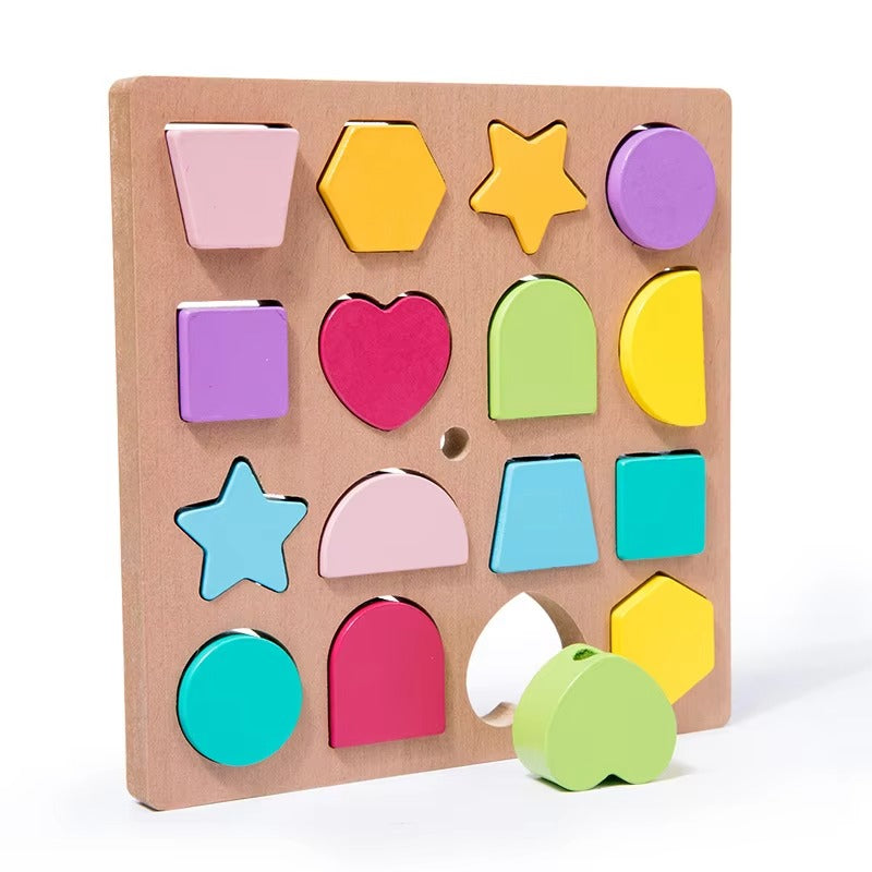 3-in-1 Montessori Shape Game – CPC CE, Wooden, Educational for Kids