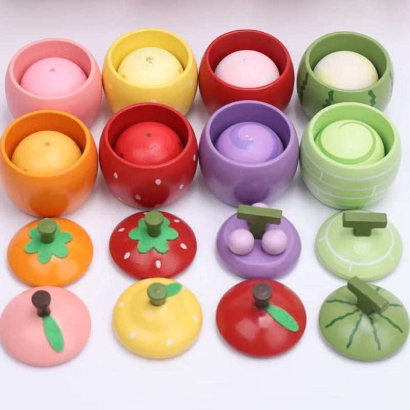 Pretend Play Magnetic Ice Cream Toy – Colorful Wooden Kitchen Toy