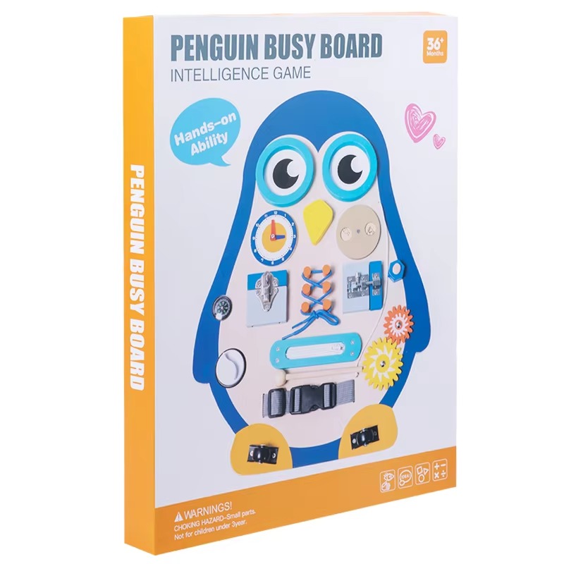 Wooden Sensory Montessori Busy Board – Activity, Educational, for Toddlers, Babies & Kids