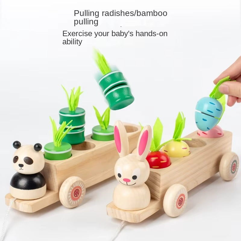 Hot Sale Radish Rabbit Wooden Puzzle – Affordable, for Kids