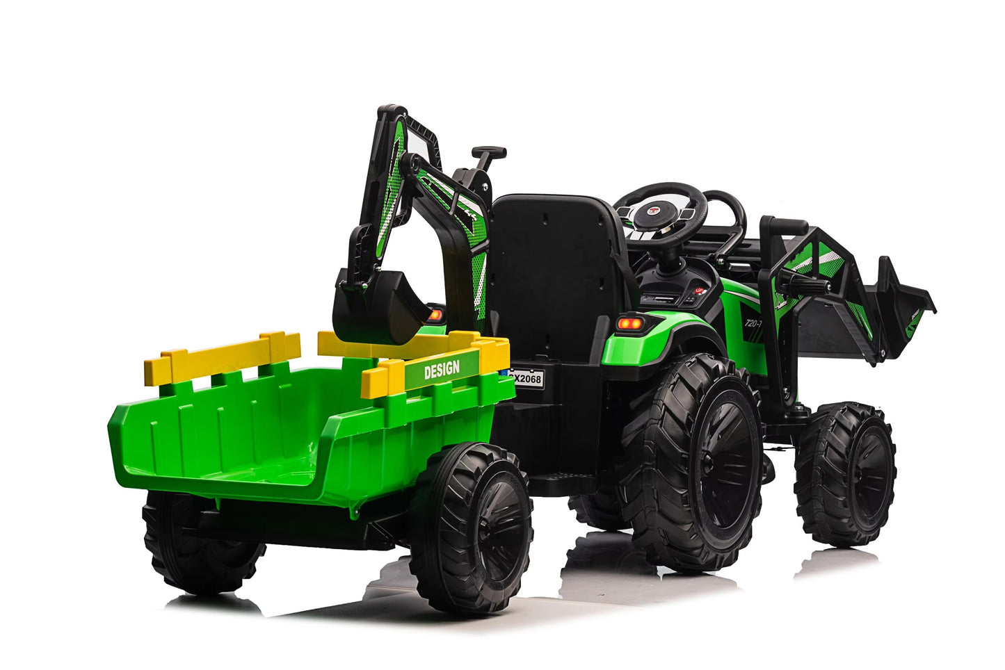 SX2068 Electric Tractor Ride – 2V-24V, Big Kids, Quality, Remote, MP3, ASTM Certified