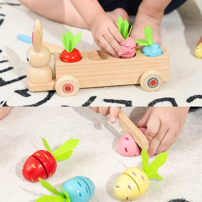 Hot Sale Radish Rabbit Wooden Puzzle – Affordable, for Kids