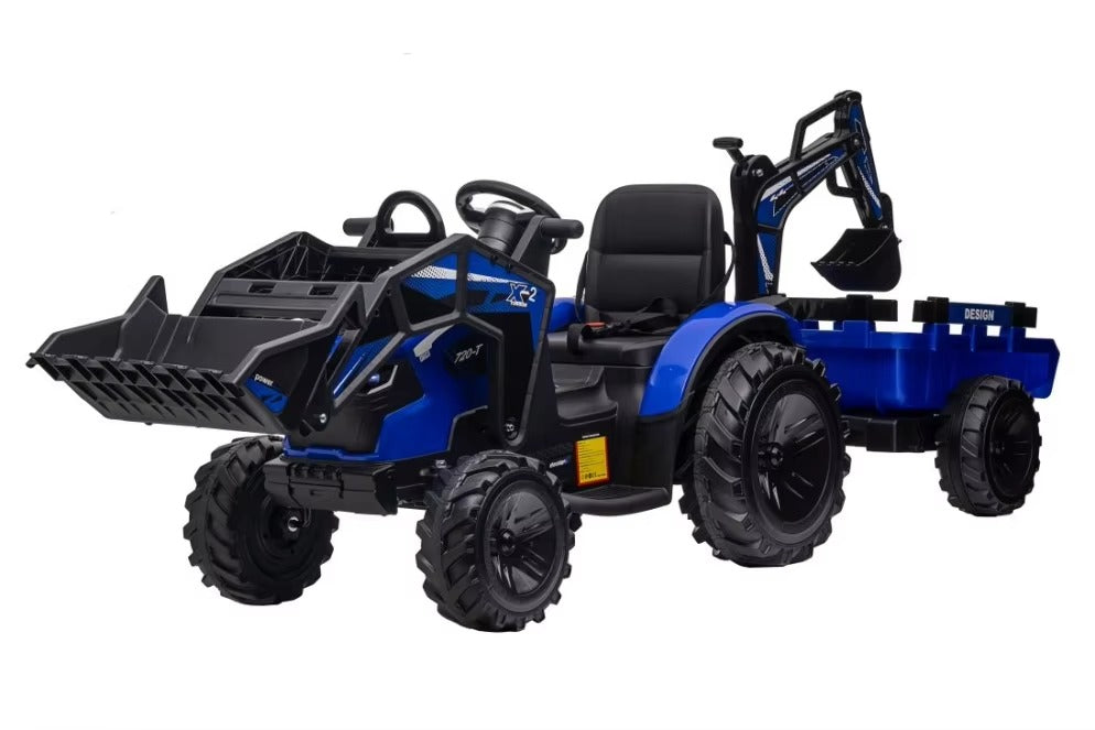 Hot Sale 24V Tractor Electric Ride-on Car – for Kids 3~8, Pedal Power, Two Motors, MP3, EVA Wheels, ASTM