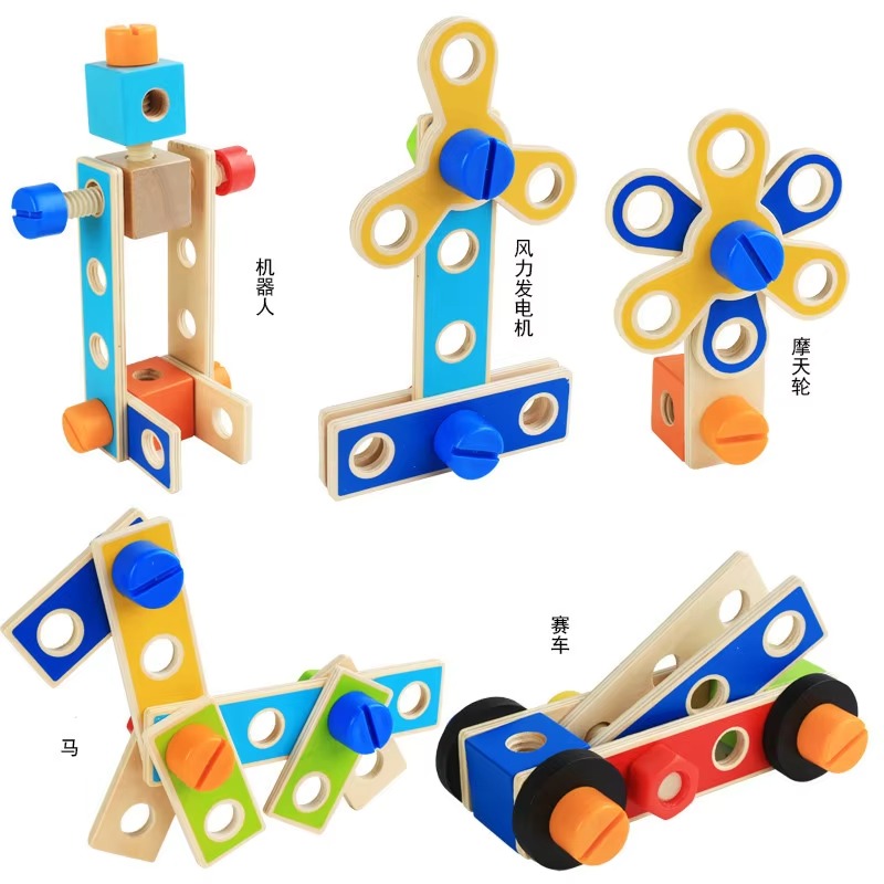 Wooden Toolbox Pretend Play Set – Montessori, Educational, Repair Simulation
