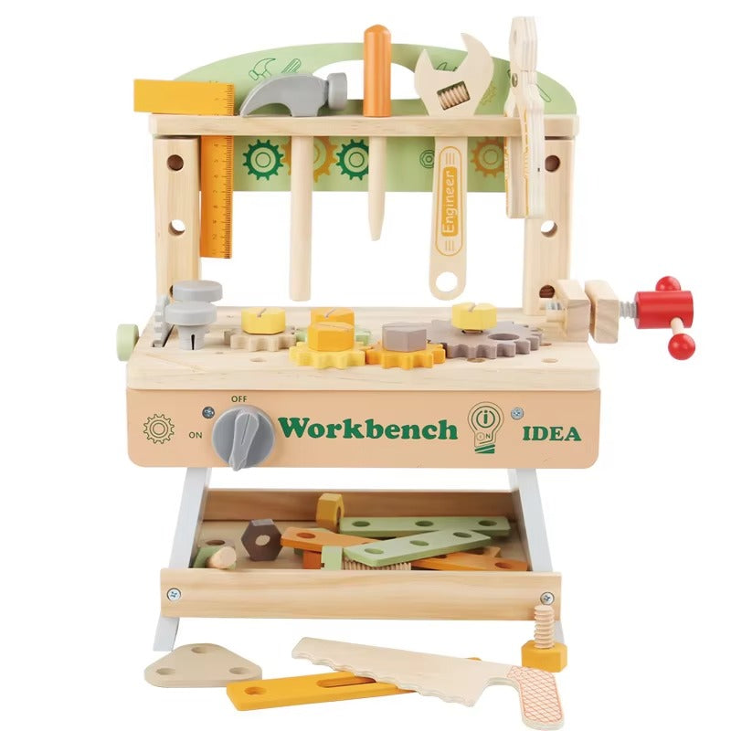 Children's Wooden Tool Kit – Toolbox Set, Enhances Hands-on Ability, DIY Gift for Kids