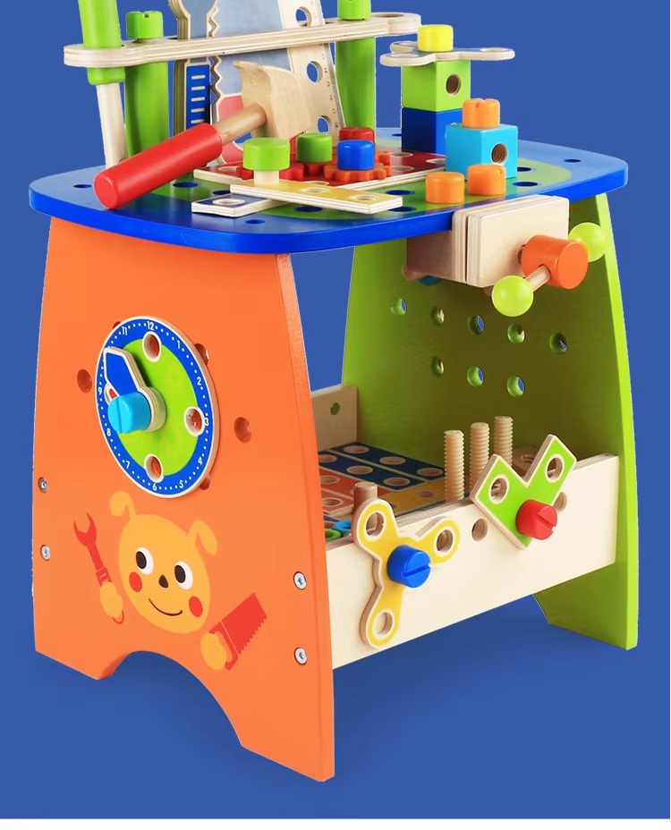 Wooden Toolbox Pretend Play Set – Montessori, Educational, Repair Simulation