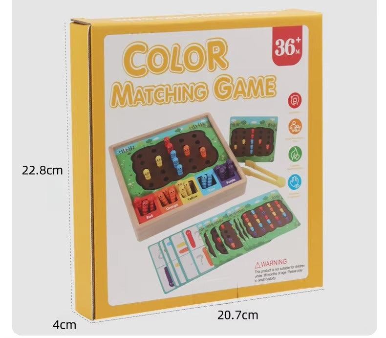 Wooden Insect Catching Game – Educational, Fine Motor Development, Color Matching, CPC CE, for Toddlers