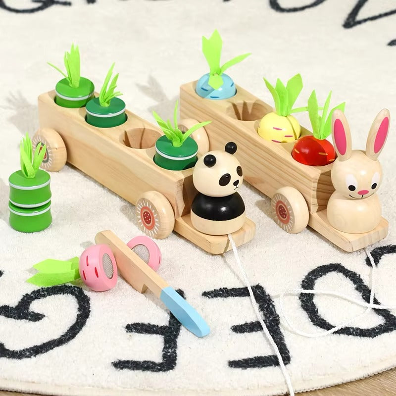 Hot Sale Radish Rabbit Wooden Puzzle – Affordable, for Kids